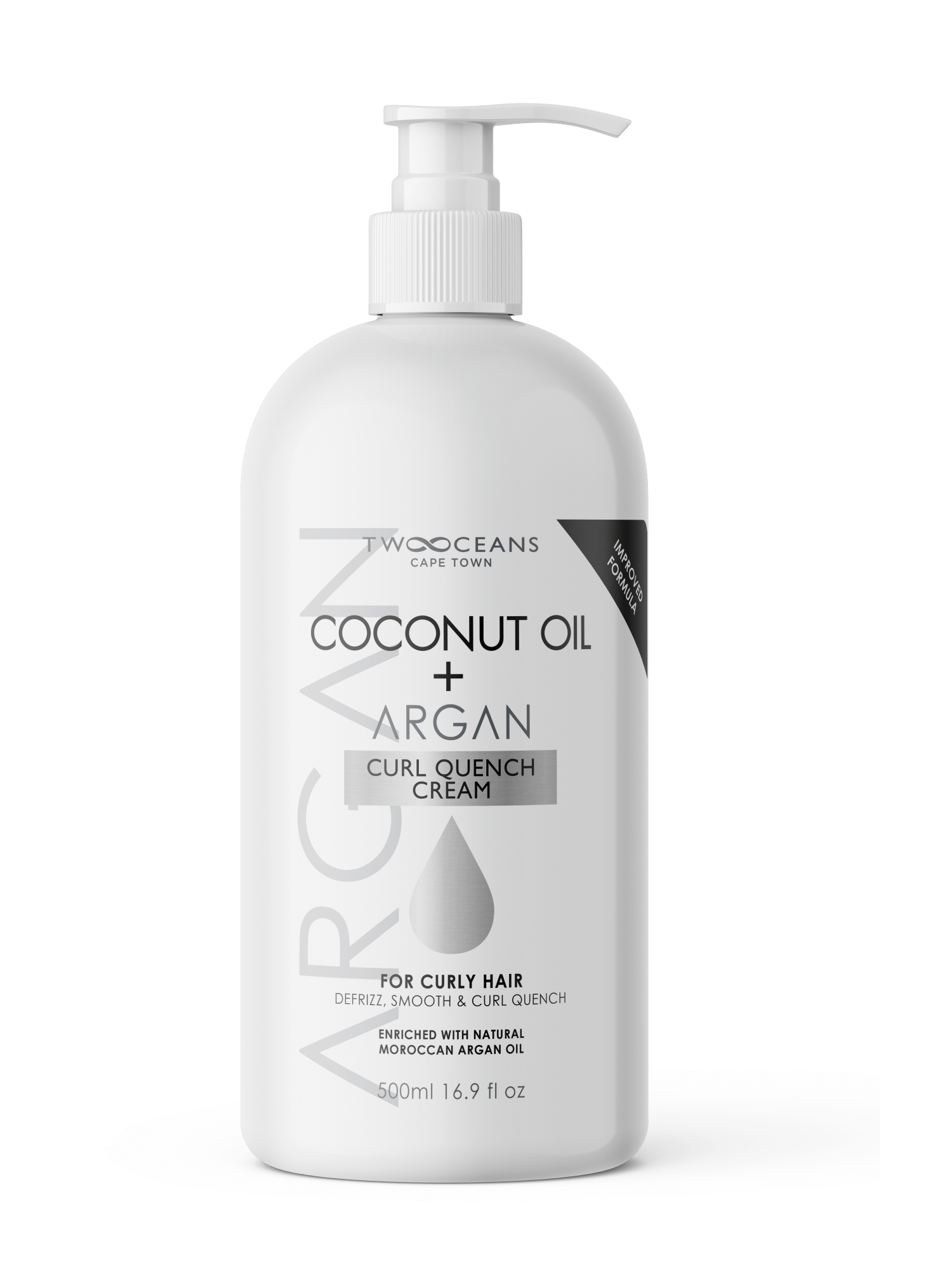 Coconut and Argan Oil Curl Quench Cream, 500ml / 16.9 fl oz - Two ...